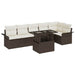 Set de canapele pentru grădină cu pernă 7 pcs Maro Rattan poli - WALTI WALTI