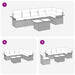 Set de canapele pentru grădină cu pernă 7 pcs Maro Rattan poli - WALTI WALTI