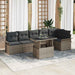 Set de canapele pentru grădină cu pernă 7 pcs Gri Rattan poli - WALTI WALTI