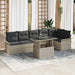 Set de canapele pentru grădină 7 pcs Gri deschis Rattan poli - WALTI WALTI