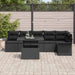 Set de canapele pentru grădină cu pernă 7 pcs Negru Rattan poli - WALTI WALTI