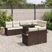 Set de canapele pentru grădină cu pernă 9 pcs Maro Rattan poli - WALTI WALTI