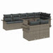 Set de canapele pentru grădină cu pernă 9 pcs Gri Rattan poli - WALTI WALTI