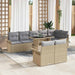 Set de canapele pentru grădină cu pernă 9 pcs Bej Rattan poli - WALTI WALTI