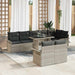Set de canapele pentru grădină 9 pcs Gri deschis Rattan poli - WALTI WALTI