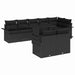 Set de canapele pentru grădină cu pernă 9 pcs Negru Rattan poli - WALTI WALTI
