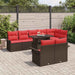 Set de canapele pentru grădină cu pernă 9 pcs Maro Rattan poli - WALTI WALTI