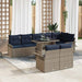Set de canapele pentru grădină cu pernă 9 pcs Gri Rattan poli - WALTI WALTI