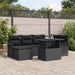 Set de canapele pentru grădină cu pernă 7 pcs Negru Rattan poli - WALTI WALTI