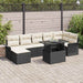 Set de canapele pentru grădină cu pernă 8 pcs Negru Rattan poli - WALTI WALTI