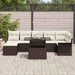 Set de canapele pentru grădină cu pernă 8 pcs Maro Rattan poli - WALTI WALTI