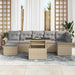 Set de canapele pentru grădină cu pernă 8 pcs Bej Rattan poli - WALTI WALTI