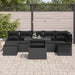 Set de canapele pentru grădină cu pernă 8 pcs Negru Rattan poli - WALTI WALTI