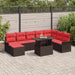 Set de canapele pentru grădină cu pernă 9 pcs Maro Rattan poli - WALTI WALTI