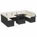 Set de canapele pentru grădină 10 pcs Negru Rattan poli - WALTI WALTI
