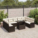 Set de canapele pentru grădină cu pernă 10 pcs Maro Rattan poli - WALTI WALTI