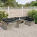 Set de canapele pentru grădină 11 pcs Gri deschis Rattan poli - WALTI WALTI
