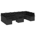 Set de canapele pentru grădină 11 pcs Negru Rattan poli - WALTI WALTI