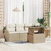 Set de canapele pentru grădină cu pernă 5 pcs Bej Rattan poli - WALTI WALTI