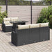Set de canapele pentru grădină cu pernă 6 pcs Negru Rattan poli - WALTI WALTI