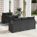 Set de canapele pentru grădină cu pernă 6 pcs Negru Rattan poli - WALTI WALTI