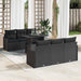 Set de canapele pentru grădină cu pernă 7 pcs Negru Rattan poli - WALTI WALTI