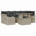 Set de canapele pentru grădină 7 pcs Gri deschis Rattan poli - WALTI WALTI