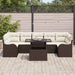 Set de canapele pentru grădină cu pernă 8 pcs Maro Rattan poli - WALTI WALTI