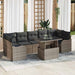Set de canapele pentru grădină cu pernă 8 pcs Gri Rattan poli - WALTI WALTI