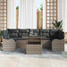 Set de canapele pentru grădină cu pernă 8 pcs Gri Rattan poli - WALTI WALTI