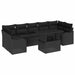 Set de canapele pentru grădină cu pernă 8 pcs Negru Rattan poli - WALTI WALTI
