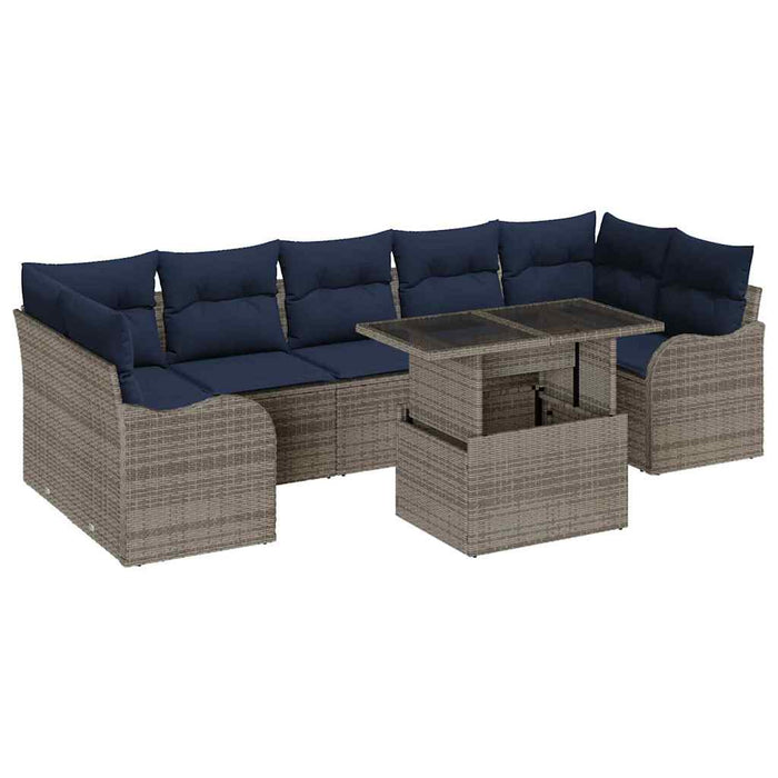 Set de canapele pentru grădină 8 buc. Gri și bleumarin - WALTI WALTI