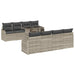 Set de canapele pentru grădină 7 pcs Gri deschis Rattan poli - WALTI WALTI