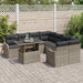 Set de canapele pentru grădină cu pernă 9 pcs Gri Rattan poli - WALTI WALTI
