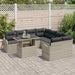 Set de canapele pentru grădină 9 pcs Gri deschis Rattan poli - WALTI WALTI