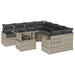 Set de canapele pentru grădină 9 pcs Gri deschis Rattan poli - WALTI WALTI