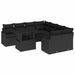 Set de canapele pentru grădină cu pernă 9 pcs Negru Rattan poli - WALTI WALTI