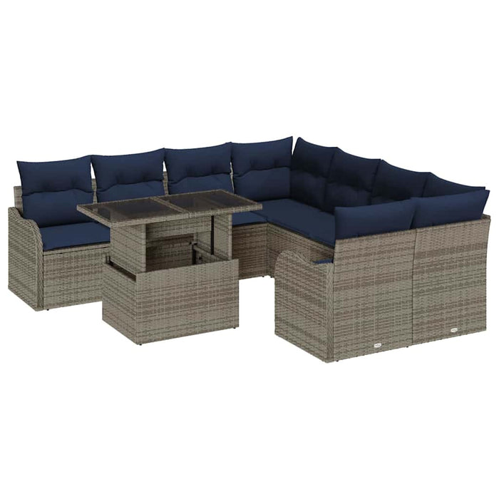 Set de dining 9 buc. Gri - WALTI WALTI