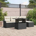 Set de canapele pentru grădină cu pernă 6 pcs Negru Rattan poli - WALTI WALTI