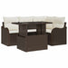 Set de canapele pentru grădină cu pernă 5 pcs Maro Rattan poli - WALTI WALTI