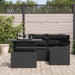 Set de canapele pentru grădină cu pernă 5 pcs Negru Rattan poli - WALTI WALTI
