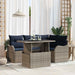 Set dining pentru exterior 5 buc. Gri Rattan poli - WALTI WALTI