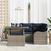 Set dining pentru exterior 5 buc. Gri Rattan poli - WALTI WALTI