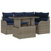 Set dining pentru exterior 5 buc. Gri Rattan poli - WALTI WALTI