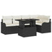 Set de dining 6 buc. Negru Rattan poli - WALTI WALTI