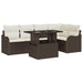 Set de canapele pentru grădină cu pernă 6 pcs Maro Rattan poli - WALTI WALTI