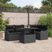 Set de canapele pentru grădină cu pernă 6 pcs Negru Rattan poli - WALTI WALTI