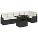 Set de canapele pentru grădină cu pernă 7 pcs Negru Rattan poli - WALTI WALTI