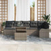 Set de canapele pentru grădină cu pernă 7 pcs Gri Rattan poli - WALTI WALTI