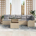 Set de canapele pentru grădină cu pernă 7 pcs Bej Rattan poli - WALTI WALTI